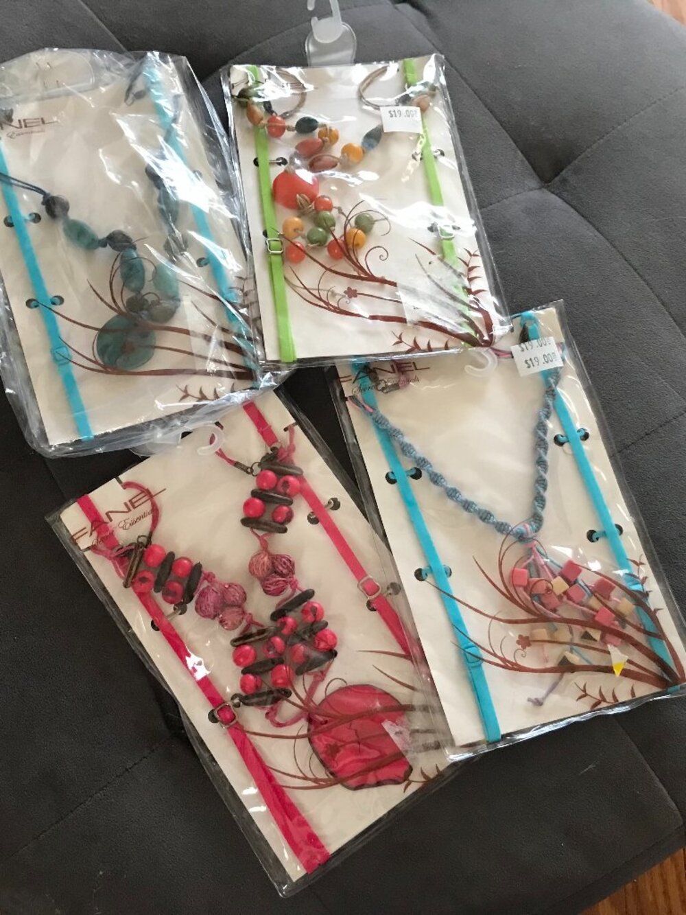 4 Sets of Colourful Bra Straps w/ Bra Jewelry